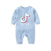 Tik tok baby pasgeboren romper ademend en comfortabel jongens meisjes jumpsuit met lange mouwen Mode korte video kinderen039s kledingi3517149