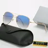 Luxe- hommes femmes lunettes de soleil marque Vintage pilote lunettes de soleil polarisées UV400 58mm lentilles en verre