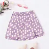 Women Summer Mini Fashion Girls High Waist Floral Print Satin Short Skirt Sweet Sexy Y0824