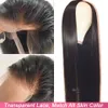 Brazilian HD Lace Front Wig Remy Straight 13X4 Human Hair For Women With Preplucked Longer