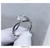 Klaster Pierścionki Morsan Diamond Ring Girl Diamond Silver Live Wedding Proposal Plain Prezent Pani