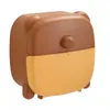 Cajas de pañuelos Servilletas Dibujos animados Pink Piggy Brown Bear Caja de inodoro Rollo sin perforaciones Tubo de papel Estante de bombeo