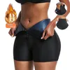 Midjetränare svett bastu byxor kropp shaper bantning byxor mage kontroll shapewear termo svett leggings fitness träning fajas 220307