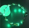 50%off Necklace Flashing LED strings Glow Flower Crown Headbands Light Party Rave Floral Hair Garland Luminous Wreath Wedding Girl kids toys
