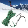 Klättring rep Claw Ice Rock Hooks Carabiner Auto Fäst klipp bergsklättring Flying Grappling utomhus vandringsverktyg