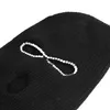 Beanie/Totenkopfkappen Shining Diamond Balaclava Gesichtsmaske Damen Rosa Sport Strickfleece Ski für Drei-Loch-Mütze Glänzender Strass Delm22