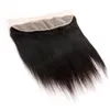 HD 13X4 dentelle frontale vierge brésilienne fermeture de cheveux humains vague de corps droite extensions lâches profondes