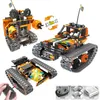 Melhor Enlighten Train Building Blocks Motor RC Auto Carro Técnico com Conjunto de Conjunto Remoto Kit Brinquedos Crianças