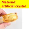 Esmalte de cristal amarelo chinês fengshui riqueza yuanbao dragão tesouro tesouro foto 211108