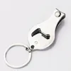 Sublimation lege sleutelhanger gunst roestvrijstalen opvouwbare nagels schaar multi diy logo mini-tool sleutelhanger