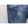 summer Style dsq brand Italy jeans mens Slim Short Men denim trousers zipper stripe hole blue Shorts for men 210716