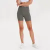 AL0LULU Yoga Zomer Dames 5-kleuren Hoge Taille Shorts Fietsen Oefening Fitness Yoga Korte Stretch Panty's