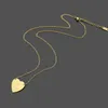 luxurious heart necklace woman stainless steel couple gold chain pendant jewelry on the neck gift for girlfriend accessories whole237Z