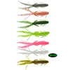 8PC / BAG 75mm 2G Jig Räka Soft Bait Silikon Salt Lukt Fiske Lures Mjuka Wobblers Baits Konstgjord bas