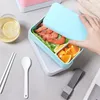 Lunch Box for Kids Food Container Double Microwave Japan Bento Storage Portable School Picnic Set box 1200ml Y200429