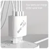 PD 30W Carga rápida 3.0 carregador USB 4 portas QC3.0 Carregamento rápido para Phon UE EUA Plug Universal Tabiet Tabiet Adaptador