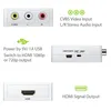 RCA2HDMI 1080P HDTV Video Scaler Adapter HDMI2RCA mini Connectors Коробка конвертера CVBS L/R RCA TO HDMI Для Xbox 360 PS3 PC360 Поддержка NTSC PAL С розничной упаковкой