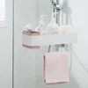 Set di accessori per il bagno Articoli per la casa Portaoggetti per il bagno Adesivi magici a parete Scatola portaoggetti per articoli da toeletta senza punzonatura