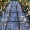 Luxury Shiny Star Avenue Crystal LED Wedding Specchio Tappeto Corridoio Runner T Station Stage Decorazione Puntelli 60 X 60 Cm