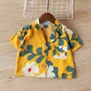 Summer Boys Vêtements Ensembles Mode Big Floral Beach Style Soft Enfants Mince T-shirt respirant + Shorts 2pcs Costumes 210611