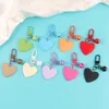 Moda Reçine Kalp Anahtarlık Çan Kadınlar Ile Sevimli Katı Renk Kalp Şekli Charm Çanta Kolye Anahtarlıklar Aksesuarları