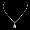 Oorbellen Ketting Mode Teardrop Crystal Bruiloft Sieraden Set Voor Vrouwen Stud Earring Banquet300J