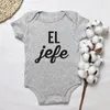 Pagliaccetti Bambino manica corta tuta Caasy Letter Print El Jele Girl Girl Boy Born Vestiti Regali