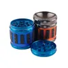 Grinder in lega di zinco a 4 strati Accessori per fumatori Smerigliatrici per tabacco 63mm Concavo Facile da impugnare Rettifica antiscivolo multicolore LLD8560