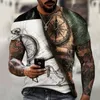 Styl Retro Street Duży rozmiar Topy Tshirts Oversized Hip Hop Koszula Ubrania Moda 3D Casual Krótki Rękaw Koszulka