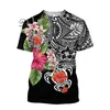 3D Baskılı T Shirt Kanaka Polinezya Tribal Ülke Kültürü Harajuku Streetwear Yerli Kadın Erkek Komik Tişörtleri Kısa Kol 02 210706