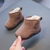 Toddler Infant Winter Boots Baby Girls Boys Snow Outdoor Soft Bottom Non-Slip Warm Plush Windproof Child Kids Shoes 211022