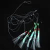 5 Packs/Lot Sabiki Soft Fishing Lure Rigs Bait Jigs Worn Fake String Crystal Barbed Hook Fish Lures 52 X2
