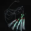 5 Packungen/Lot Sabiki Soft Fishing Lure Rigs Bait Jigs Wear Fake String Crystal Widerhaken Fischköder 52 X2