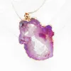Biżuteria biżuteria galaktyka agat kolorowy gemon geometrii jaskini kryształowy wisiorek szyja łańcuch jllviw