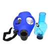 Pipes en silicone Masque à gaz acrylique créatif Bongs Tabacco Shisha Brûleur à mazout en plastique Pipe à eau