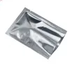 500 pz/lotto Mini Argento Piatto Open Top Foglio di Alluminio Sacchetti di Imballaggio Odore Prova di Vuoto Cibo Tè e Caffè In Polvere di Stoccaggio Pouchhigh quatity