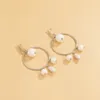 Vintage boho droppe örhängen för kvinnor aretes stor geometrisk cirkel akryl pendant dangle örhänge 2021 trendiga smycken nya