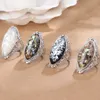 Femmes Shell bague évider bague en diamant bijoux femmes bagues d'articulation bijoux de mode volonté et cadeau de sable