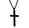 Fashion Cross Pendant Souvenir Jewelry Man's Necklace Gift Gold, Silver, Black