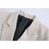 Woman Loose Double-breasted Blazer Suit Collar Button 3-Color Suit women's Jackets Suits Jacket Party Formal Wear 220114