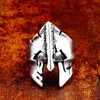 Cluster Rings Steel Soldier Mask Ring Stainless Mens Knight Good Detail As Gift For Friend