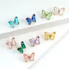 Stud Fashion Butterfly oorbellen voor vrouwen metalen frame sieraden insecten Clear Crystal Charm Earring meisjes accessoires cadeau