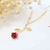 2020 Ny mode Vintage Rose Halsband Hängsmycke Långkedja Charm Enkelt halsband Höst Vinter Kvinnors Smycken Alla hjärtans dag G1206