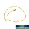 Bracelets coeur Simple pour femmes bijoux romantiques accessoires en or Rose Bracelet chaîne en acier inoxydable Pulseras Mujer Femme bff