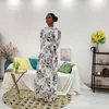 Vêtements ethniques Robes d'impression africaine pour femmes 2022 Spring Summer Mode Robe Africaine Femme Bazin Riche Robe longue Dames Maxi Party
