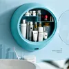 Boîte de rangement de maquillage murale Commode de salle de bain Support de produits de soins de la peau Conteneur de finition Cosmétique