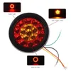 Luci di emergenza 1Pcs 12V 16 LED Car Round Ambra Red Fanali posteriori Fendinebbia posteriore Stop Brake Running Reverse Lampada per camion Rimorchio Camion I4O8