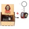 Gratis Keychain La Casa de Papel Dali Hand Crank Musik Box Tema Sång Bella Ciao Julklappar TV Fans Vänner presenterar