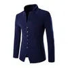 mens navy wollmantel