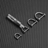 Keychains titanium duurzame sleutelhanger luxe auto sleutelhanger taille hangende gesp gespierd met dubbele gebruik lichtgewicht ringhouder voor man cadeau fier22